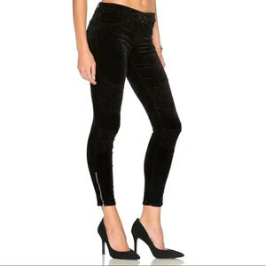 J Brand Velvet Moto Zip Skinny